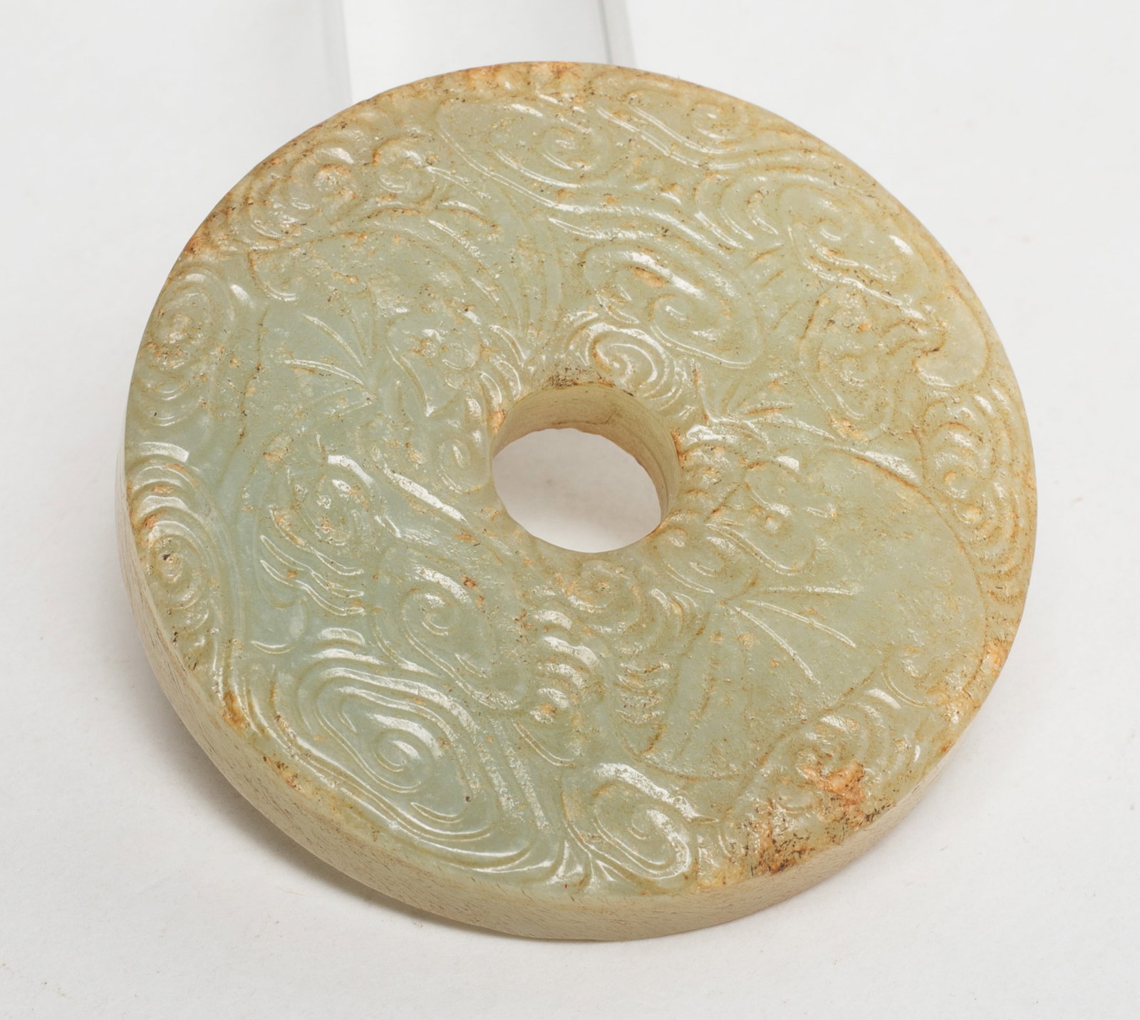 Set Chinese Export Jade Rounded Pendants - 12