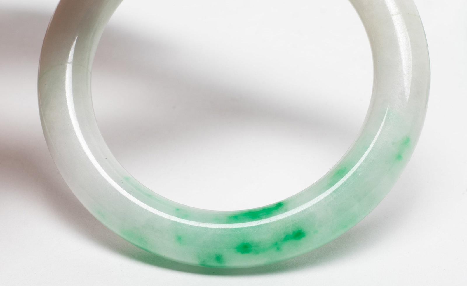 Two Chinese Colored Stone Bangles - 3