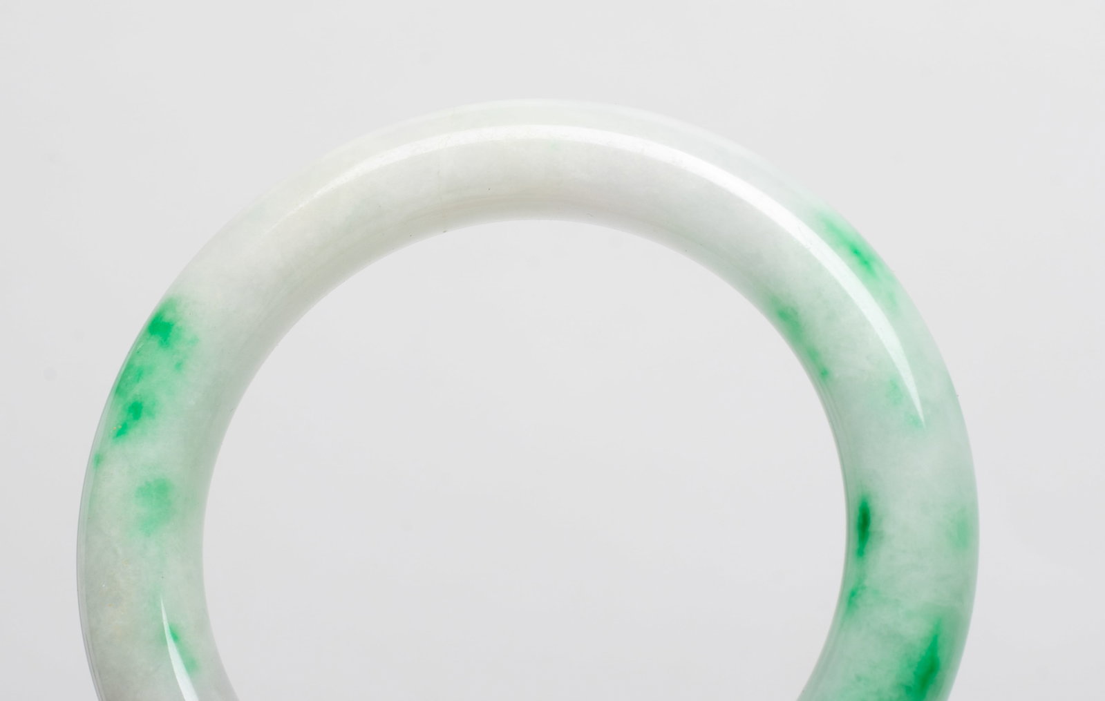 Two Chinese Colored Stone Bangles - 5