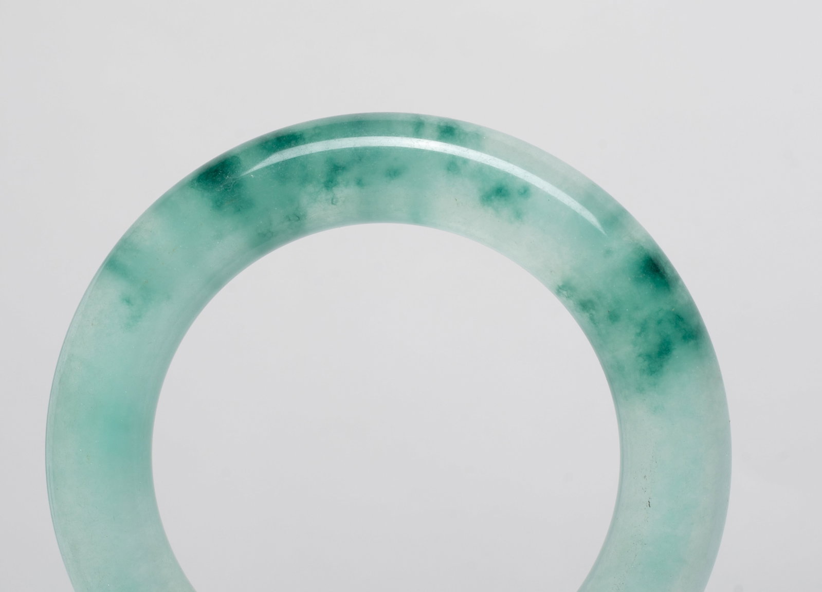Two Chinese Colored Stone Bangles - 6