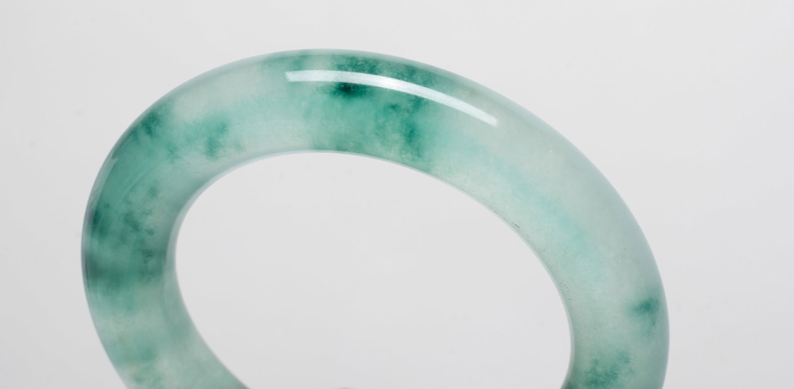Two Chinese Colored Stone Bangles - 7