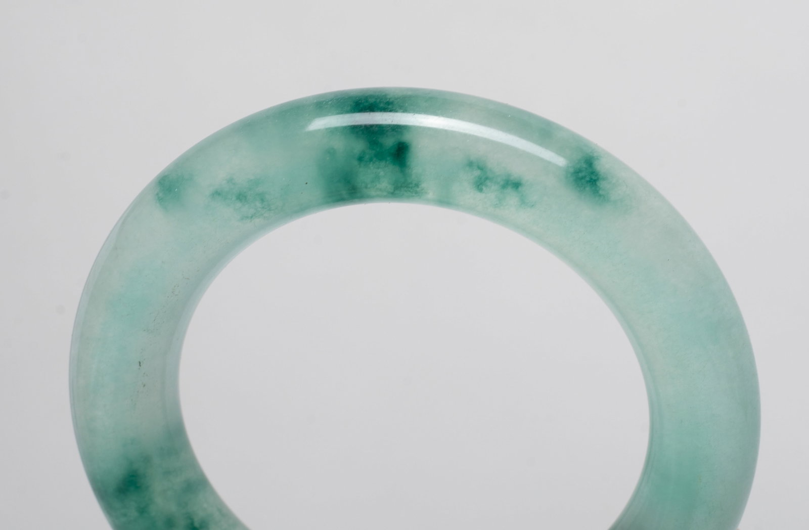 Two Chinese Colored Stone Bangles - 8