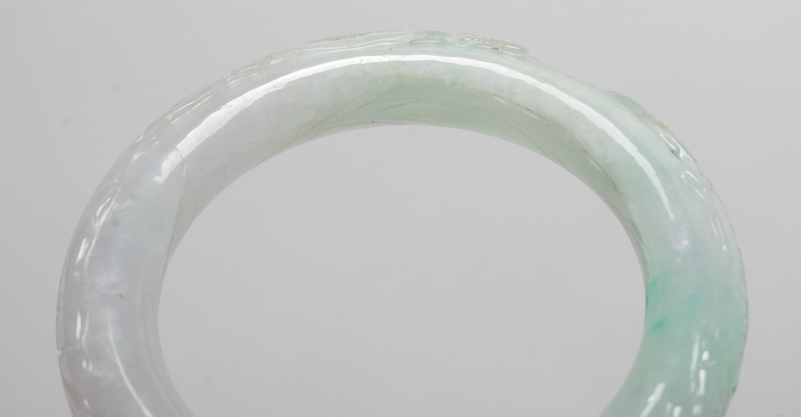 Two Chinese Colored Stone Bangles - 10