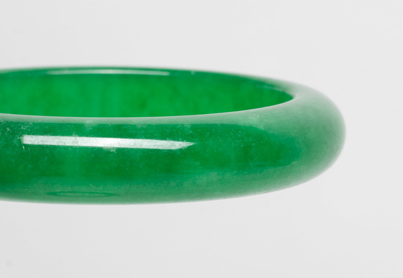 Two Chinese Colored Stone Bangles - 5