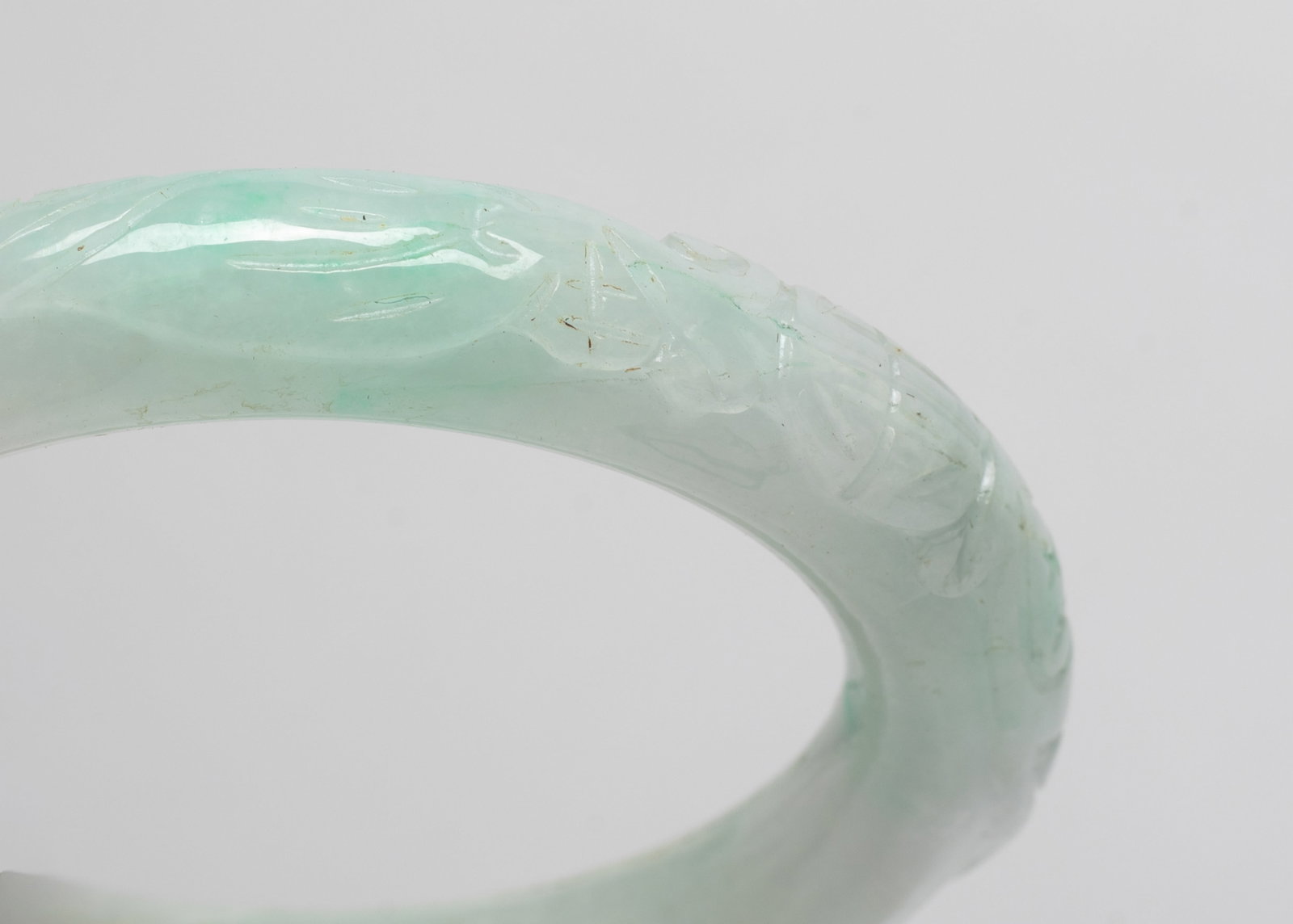 Two Chinese Colored Stone Bangles - 6