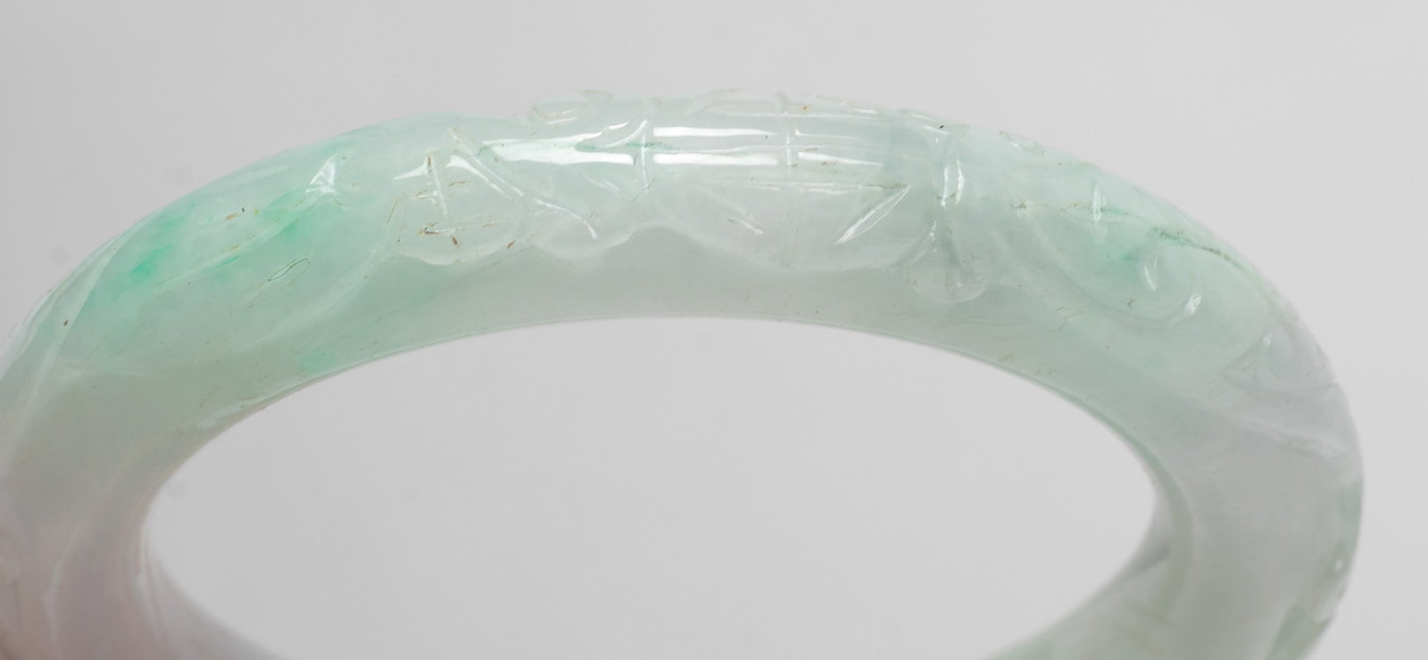 Two Chinese Colored Stone Bangles - 7