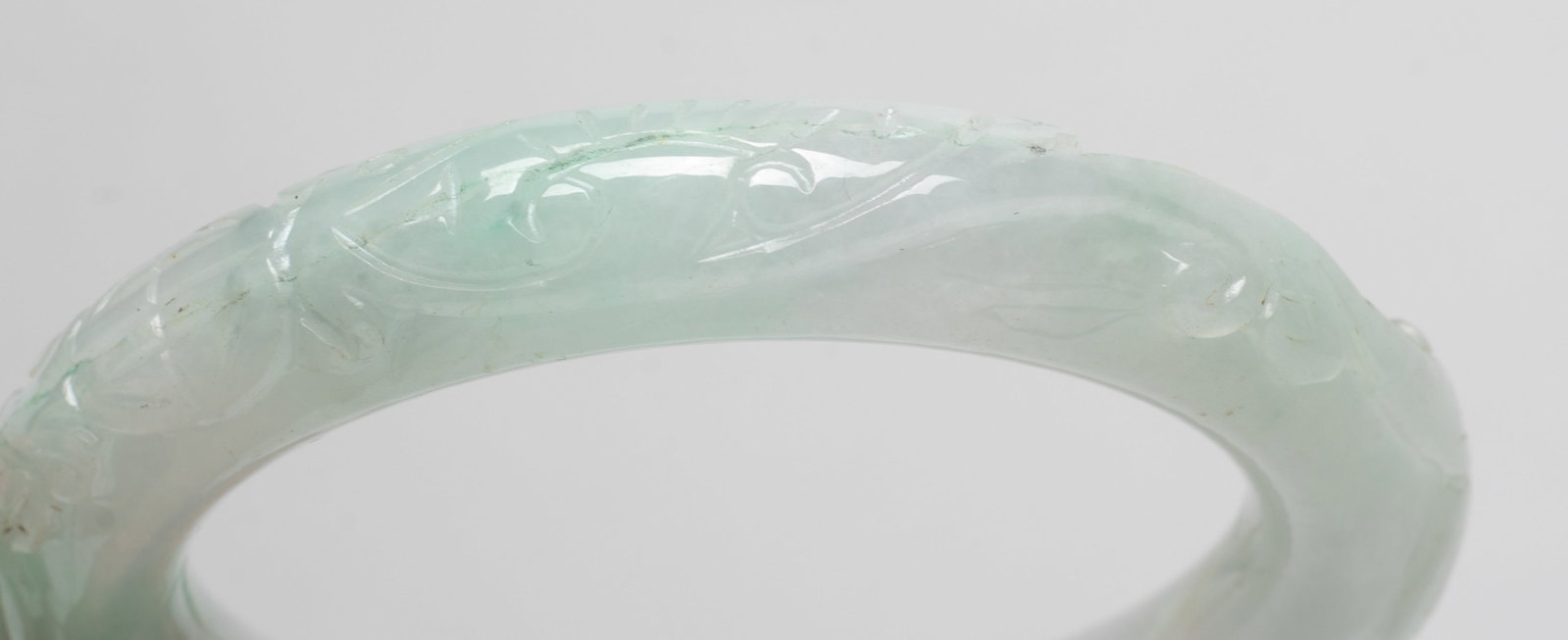 Two Chinese Colored Stone Bangles - 9