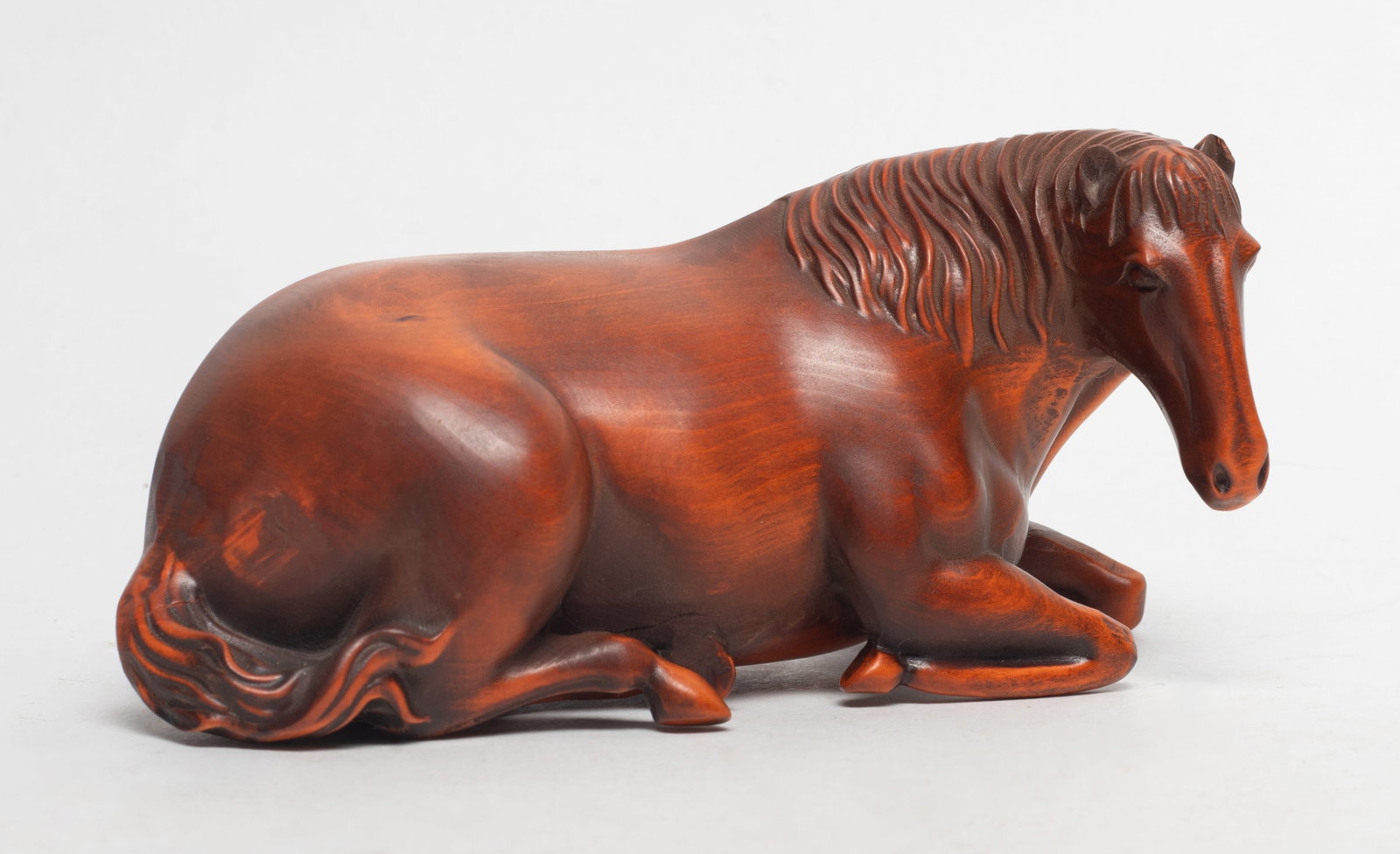Estate Chinese Wood Sculpture of Horse (1 of 9)