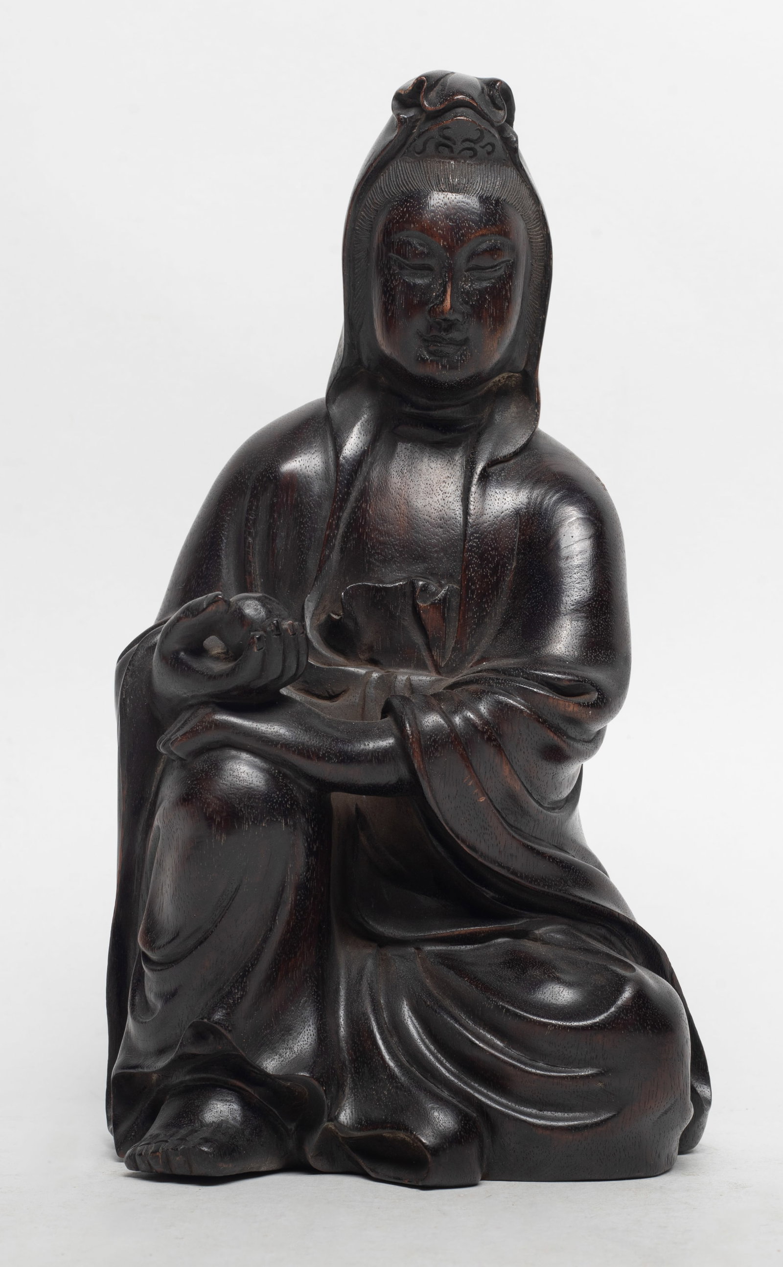 Rare Chinese Zitan Wood Sculpture of Kuanyin (1 of 11)