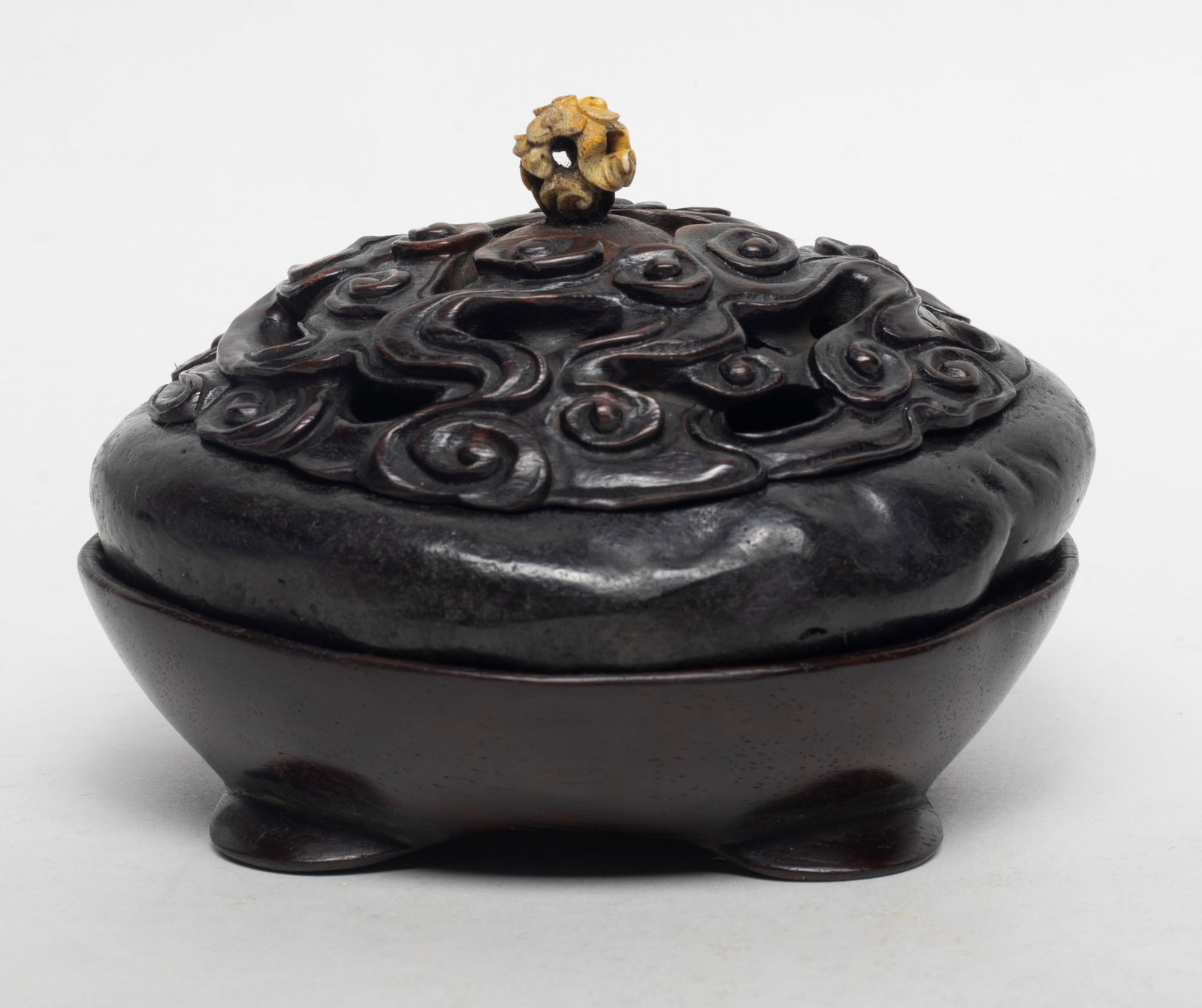 Chinese Meteorite Stone, Zitan Wood Washer (1 of 9)