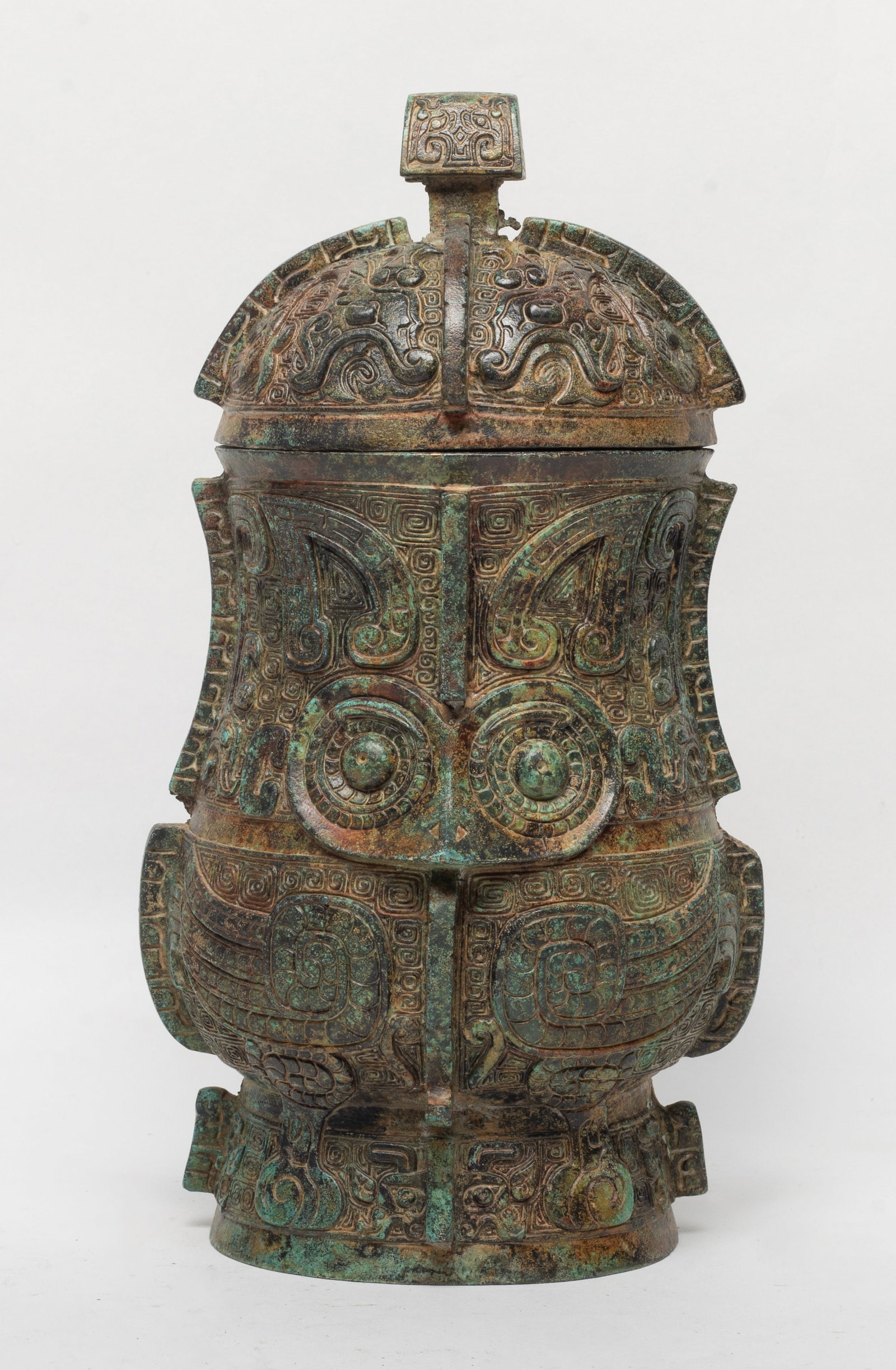Estate Chinese Bronze Covered Vase (1 of 8)
