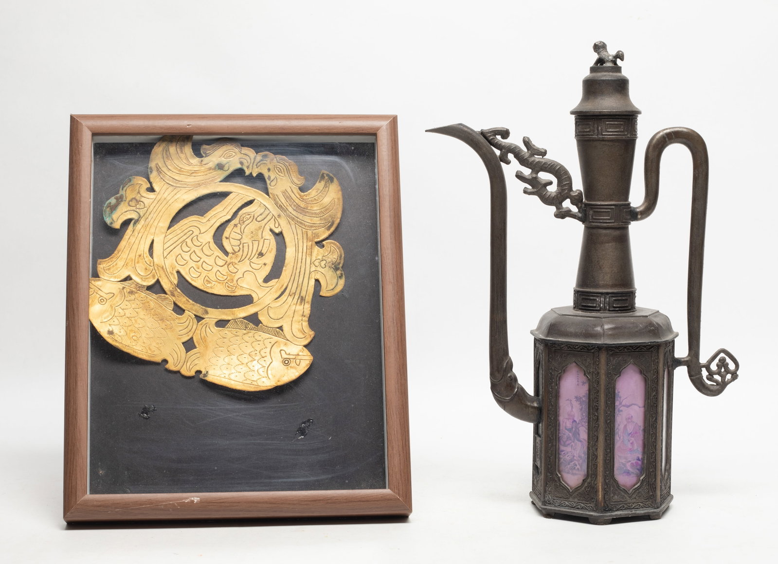 Estate Chinese Tall Pot, Gilt Decor (1 of 10)