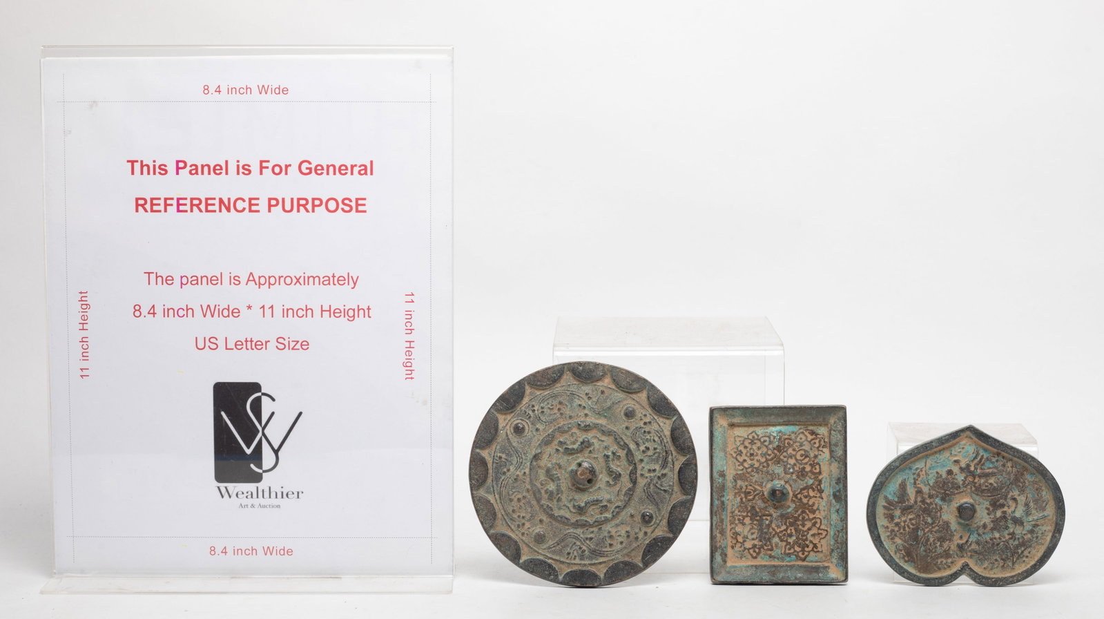 Set Chinese Bronze Mirrors - 2