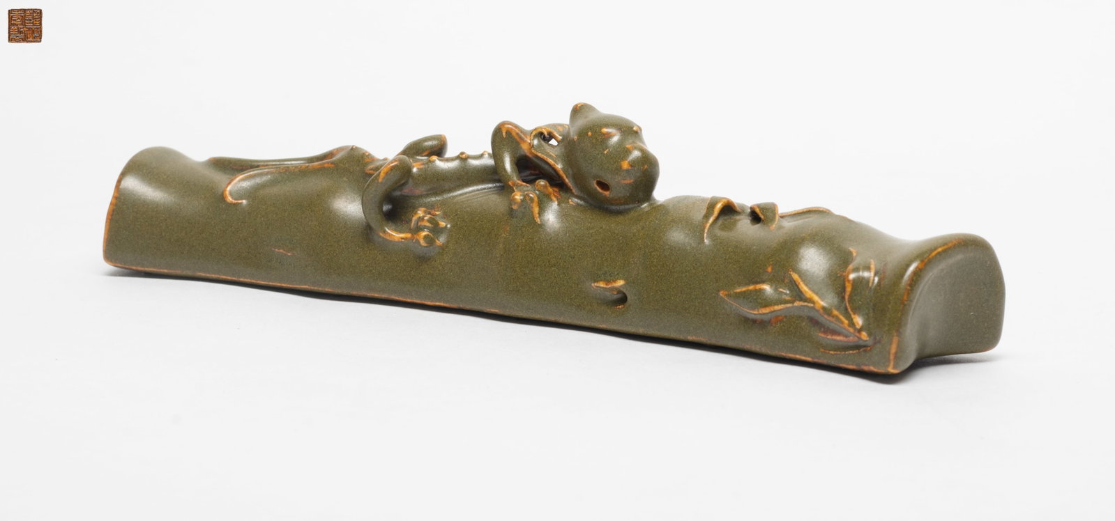 Chinese Tea Dust Glazed Porcelain Paper Weight (1 of 9)