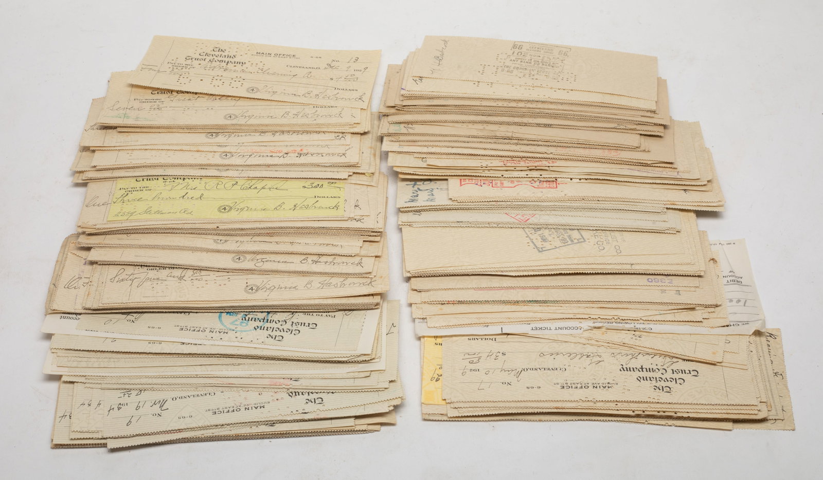 Large Set Old Checks Collection: Large group of old checks. Size varies. Estate of the Store Closed Sale, DTLA.