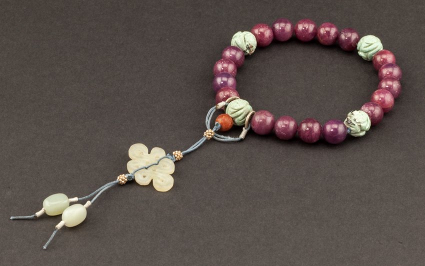 19th Chinese Antique Ruby Prayer Beads (1 of 10)