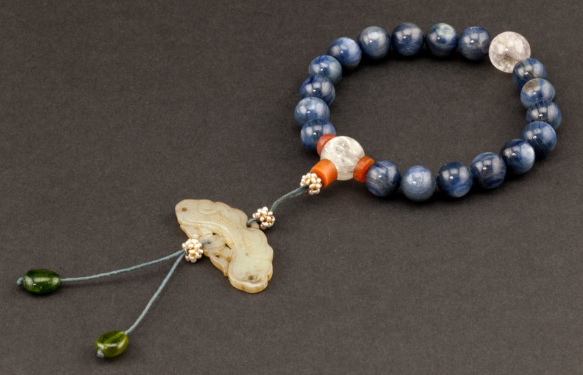 19th Chinese Antique Blue Gemstone Prayer Beads (1 of 10)