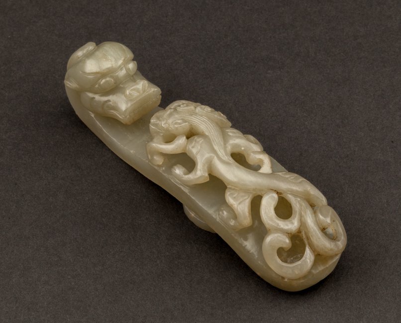 Chinese Antique Ming Jade Dragon-headed Garment Hook (1 of 10)