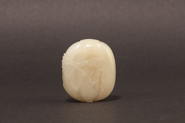 19th Chinese Antique Carved White Jade Snuff Bottle (1 of 10)