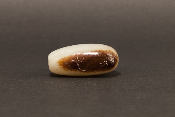 19th Chinese Antique Carved Pale Celadon Jade Snuff (1 of 9)