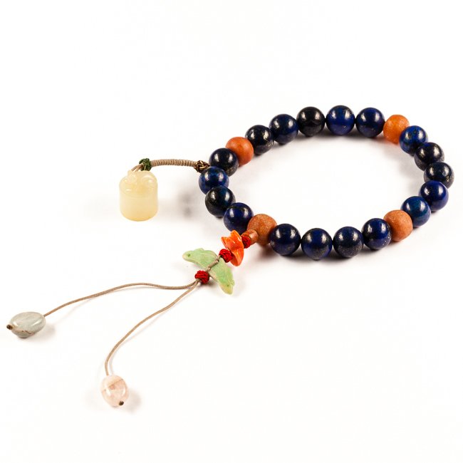 19th Chinese Antique Lazurite Prayer Beads (1 of 9)