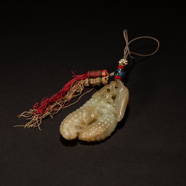 18th Chinese Antique White&Brown Jade Fruit (1 of 10)