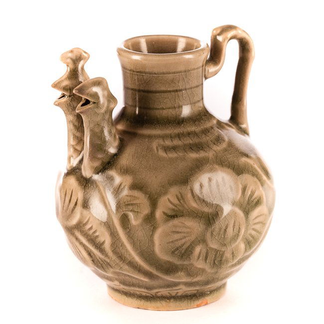 Chinese Antique Yaozhou Ware Glazed Porcelain Water Pot (1 of 10)