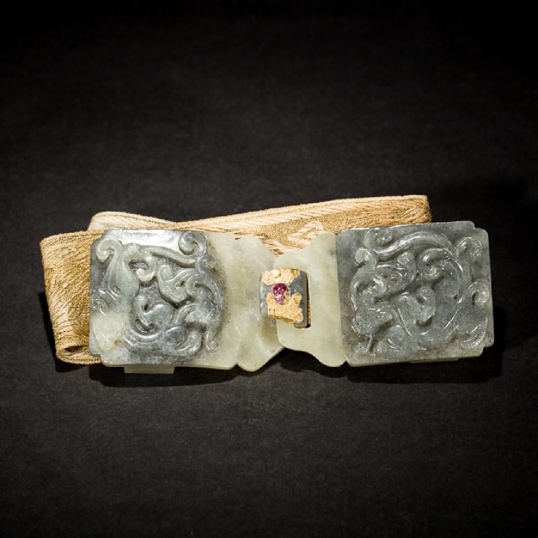 Chinese Antique Jade Garment Hook,19TH (1 of 9)