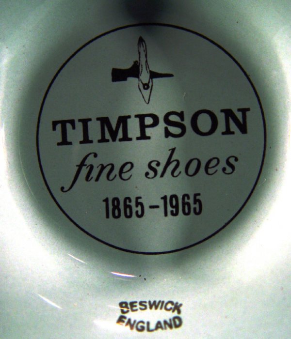 12521 Timpson Shoe Shop advertising ashtray with - 2