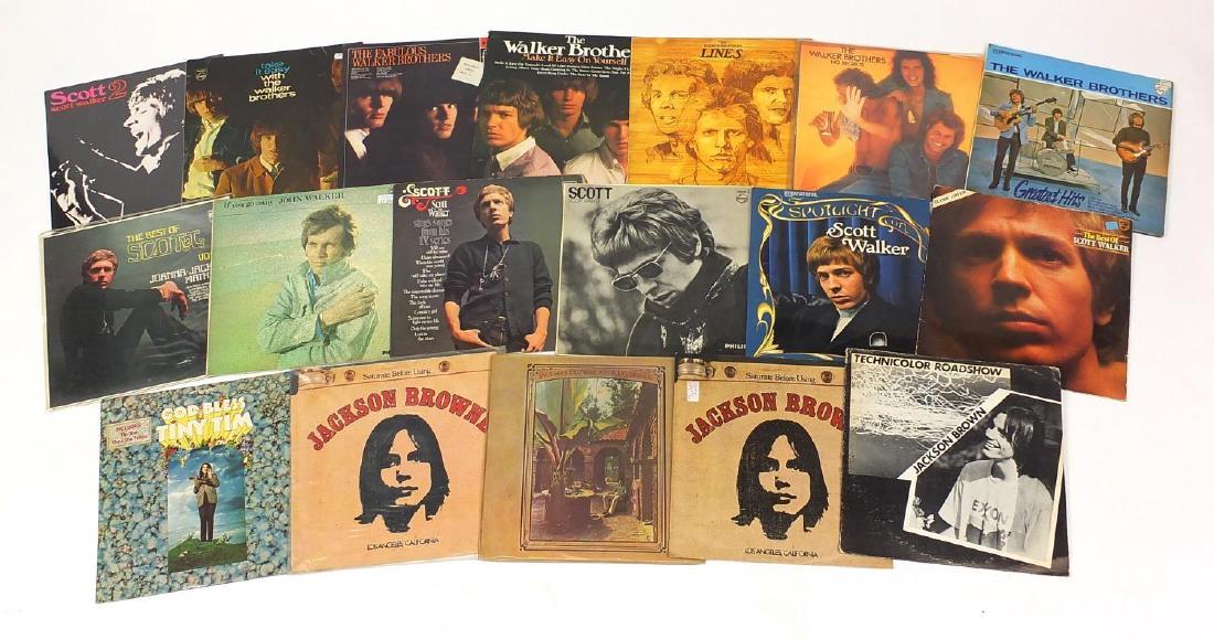 Rock and Pop vinyl LP's including Scott Walker, John: Rock and Pop vinyl LP's including Scott Walker, John Walker, Walker Brothers, Tiny Tim and Jackson Browne