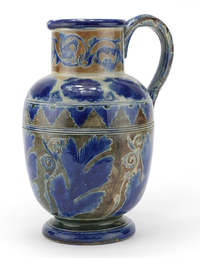 Large Fulham Pottery Jug By C J C Bailey Hand Painted May 11