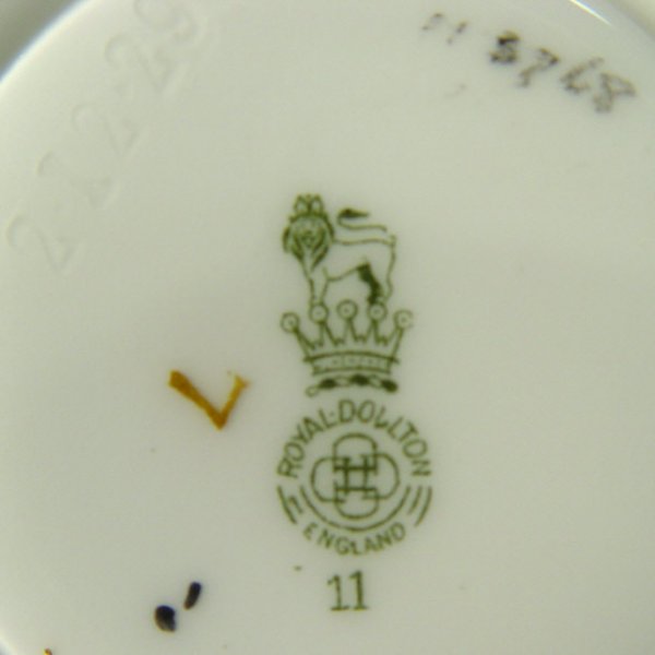 Seven Royal Doulton cups and saucers, each hand c - 2