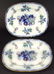 1276: Two Victorian flow blue meat plates, each decorat