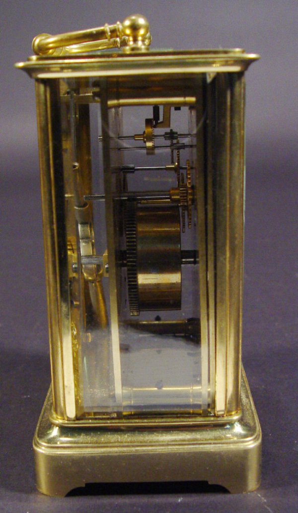Brass cased carriage clock with bevel edged glass - 2