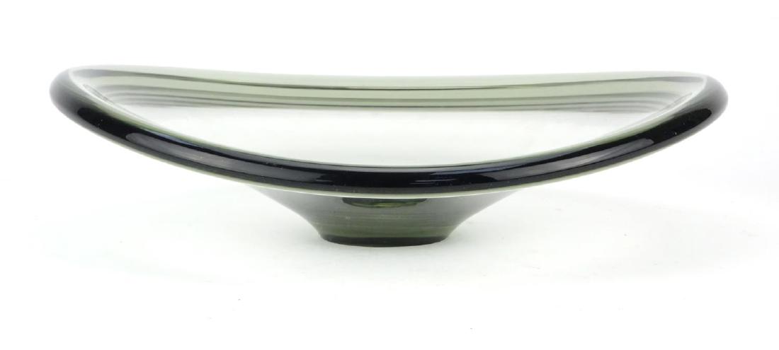 Danish art glass centre bowl by Holmegaard, etched: Danish art glass centre bowl by Holmegaard, etched marks to the base, 28.5cm in diameter