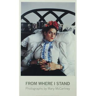 Mary McCartney National Portrait Gallery 'From Where I: Mary McCartney National Portrait Gallery 'From Where I Stand' poster, published 2000, mounted and framed, 63cm x 38cm