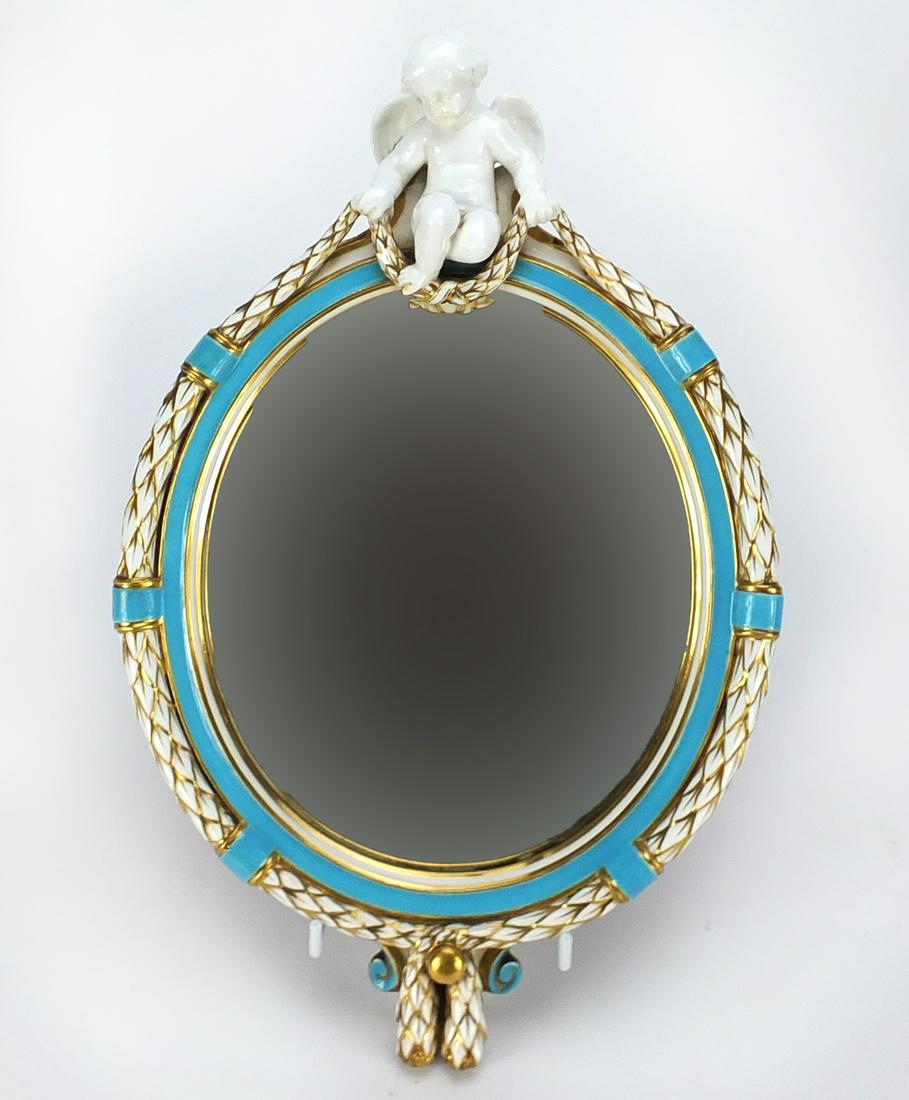 19th Century Coalport Oval Porcelain Mirror With A Nov 08 19 Eastbourne Auctions In United Kingdom 19th Century Coalport Oval Porcelain Mirror With A Nov 08 19 Eastbourne Auctions In United Kingdom