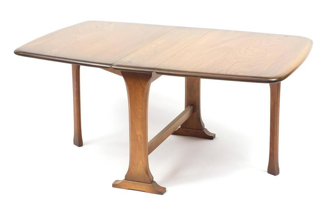 Ercol elm Windsor dropleaf table, 46cm high x 100cm: Ercol elm Windsor dropleaf table, 46cm high x 100cm wide (extended) x 68cm deep