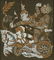 Seven pictures including three Thai paintings on silk - 15