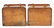 Pair of miniature walnut two drawer chests, each 17cm H - 6