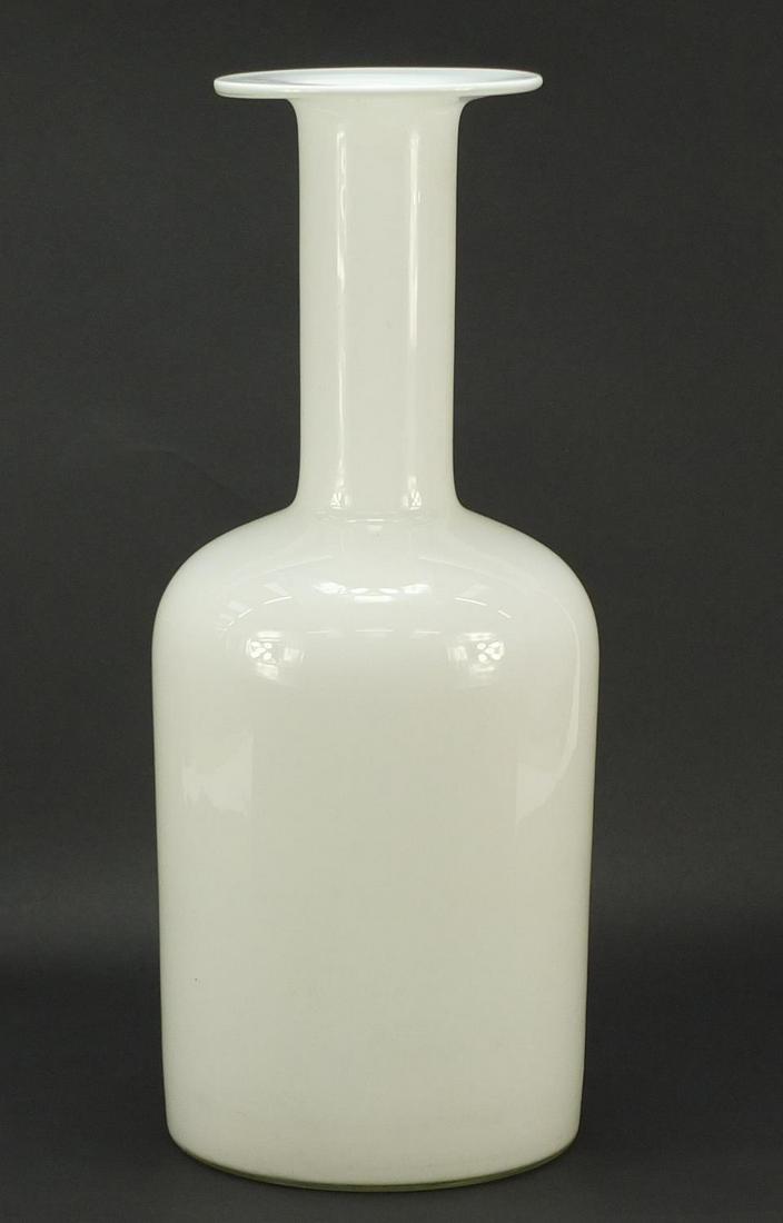 Large Danish Gulvase by Holmegaard with paper label,: Large Danish Gulvase by Holmegaard with paper label, 43.5cm high