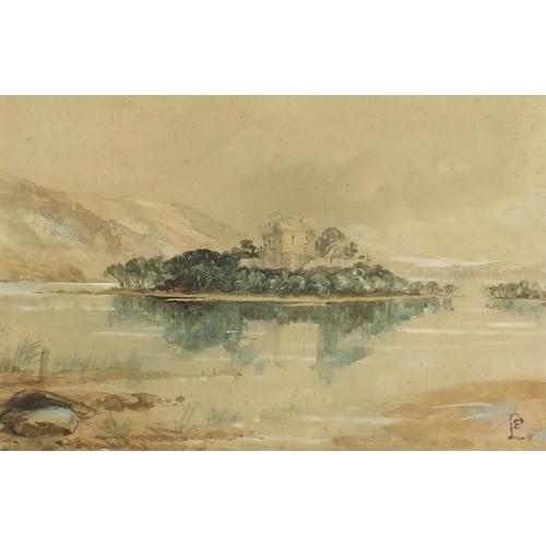 Manner of Edward Lear - Corfu, 19th century: Manner of Edward Lear - Corfu, 19th century watercolour, mounted, framed and glazed, 37cm x 24cm
