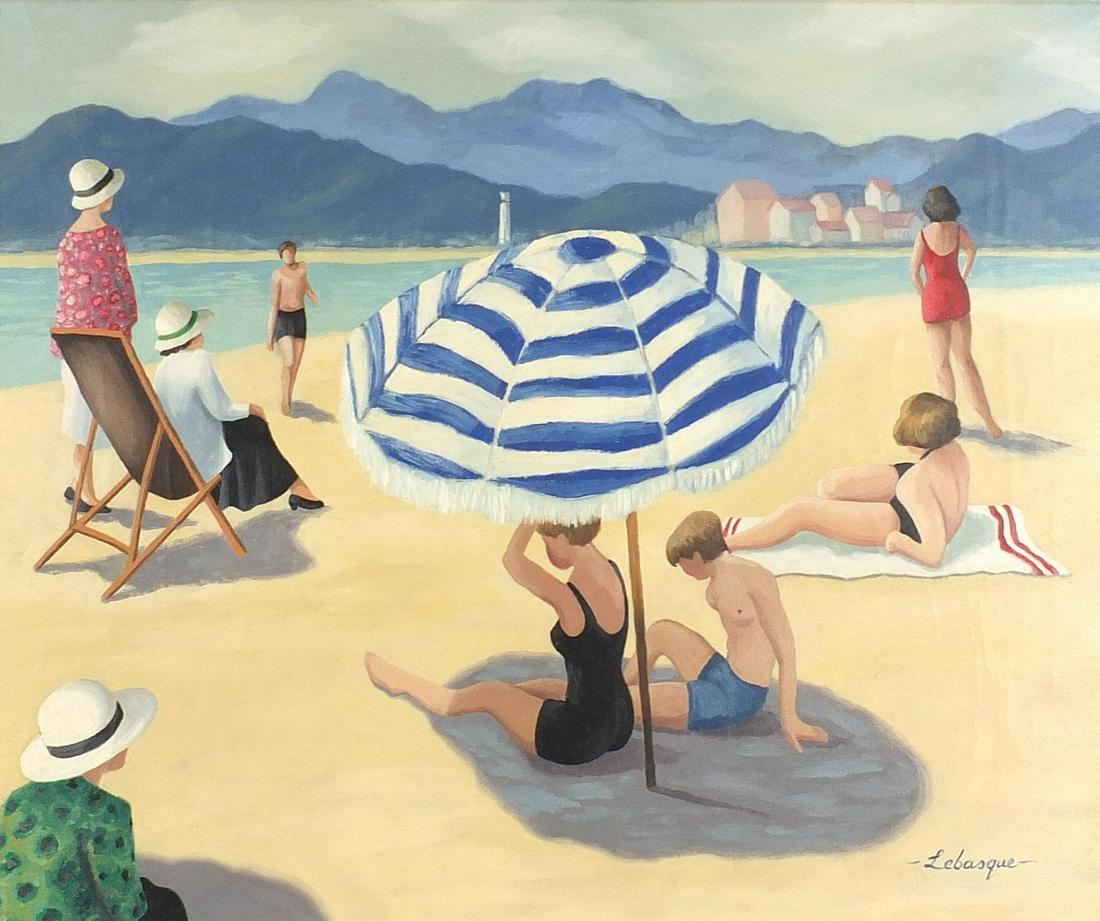 Manner of Henri Lebasque - Oil on canvas, mounted and: Manner of Henri Lebasque - Oil on canvas, mounted and framed, 59cm x 49cm excluding the mount and frame