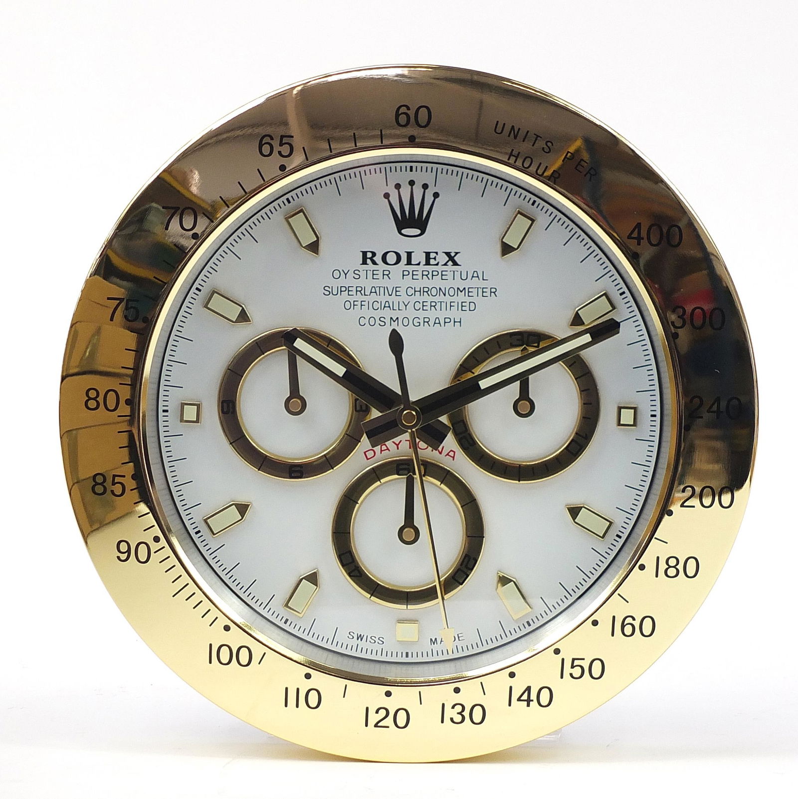 Rolex design dealers display wall clock, 34cm in: Rolex design dealers display wall clock, 34cm in diameter