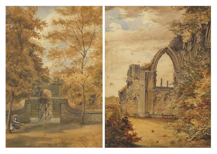 Cathedral ruins and gateway, pair of ant... (0098) on Jan 12, 2022 Eastbourne Auctions in