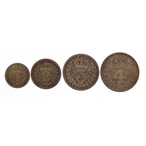 Elizabeth II 1954 Maundy coin set (0332) on Feb 16, 2022 Eastbourne Auctions in East Sussex