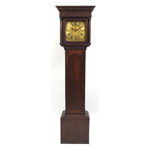 Antique oak longcase clock with five pillar movement (1352) on Feb 18, 2022 Eastbourne