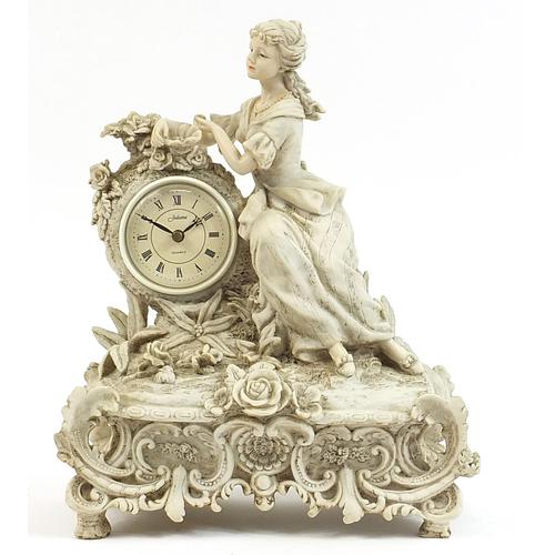 Juliana Figural Mantle Clock, 36cm High