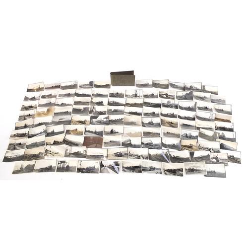 Collection of 1930's and later railwayana interest black and white photographs and postcards: Collection of 1930's and later railwayana interest black and white photographs and postcards arranged in an album including Horsebridge, Sydenham and Albion