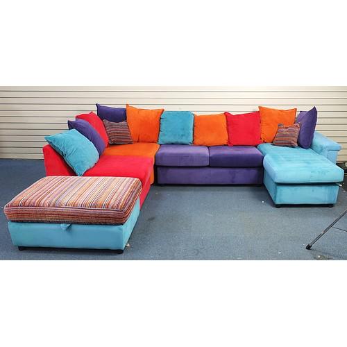 Contemporary Dfs Skittle Modular Sofa With Five Sections 88cm H X